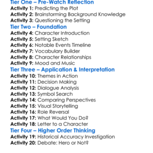 Kingdom Of Heaven 2005 Worksheet Activity Booklet