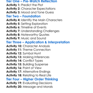 Knox Goes Away 2024 Worksheet Activity Booklet