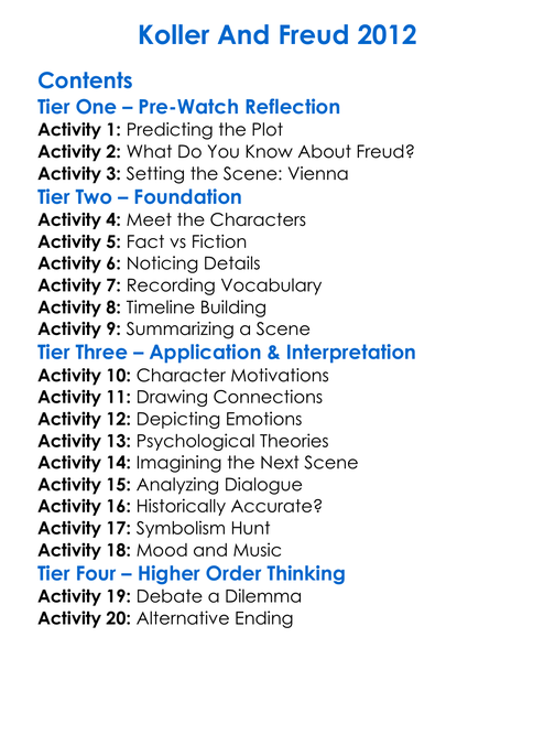Koller And Freud 2012 Worksheet Activity Booklet