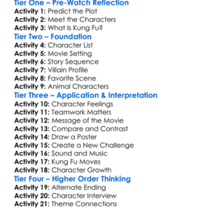 Kung Fu Panda 2 Worksheet Activity Booklet