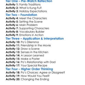 Kung Fu Panda Holiday 2010 Worksheet Activity Booklet