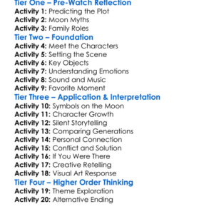 La Luna 2012 Worksheet Activity Booklet