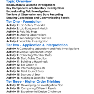 Laboratory And Field Investigations Worksheet Activity Booklet