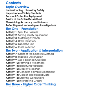 Laboratory Safety And Scientific Methods Worksheet Activity Booklet