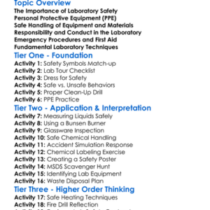 Laboratory Safety And Techniques Worksheet Activity Booklet