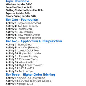 Ladder Drills Worksheet Activity Booklet