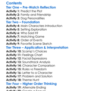 Lady And The Tramp Ii Scamps Adventure 2001 Worksheet Activity Booklet