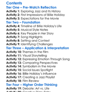 Lady Day The Many Faces Of Billie Holiday 1990 Worksheet Activity Booklet