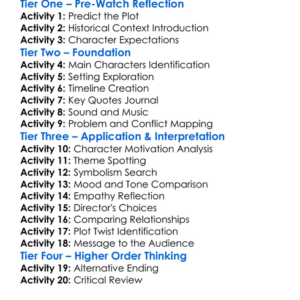 Lady Macbeth 2016 Worksheet Activity Booklet