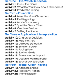 Lake Placid 3 2010 Worksheet Activity Booklet