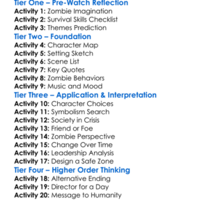Land Of The Dead 2005 Worksheet Activity Booklet