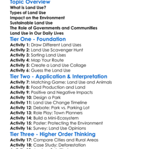 Land Use And Environment Worksheet Activity Booklet