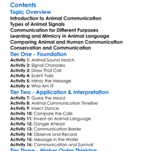 Language And Communication In Animals Worksheet Activity Booklet
