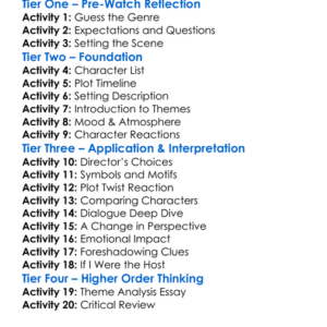 Late Night With The Devil 2024 Worksheet Activity Booklet