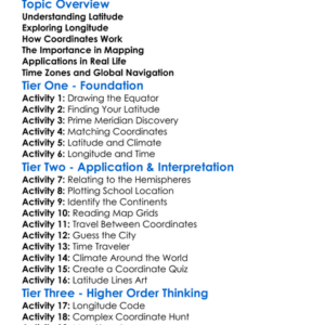 Latitude And Longitude Worksheet Activity Booklet