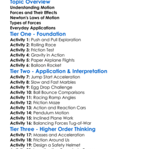 Laws Of Motion And Forces Worksheet Activity Booklet