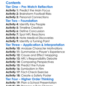 League Of Denial The Nfls Concussion Crisis 2013 Worksheet Activity Booklet