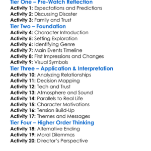 Leave The World Behind 2023 Worksheet Activity Booklet
