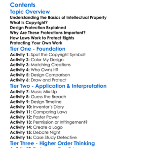 Legal Aspects Copyright And Design Protection Worksheet Activity Booklet