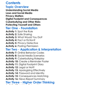 Legal Consequences Of Social Media Use Worksheet Activity Booklet