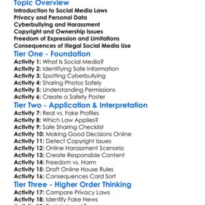 Legal Impacts Of Social Media Worksheet Activity Booklet