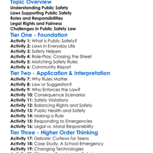 Legal Issues In Public Safety Worksheet Activity Booklet
