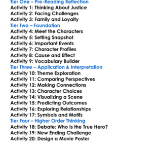 Legend Marie Lu Worksheet Activity Booklet