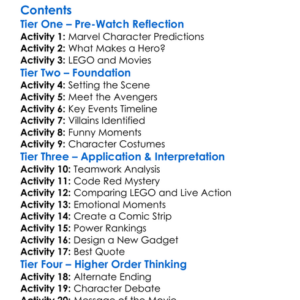 Lego Marvel Avengers Code Red 2023 Worksheet Activity Booklet