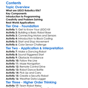 Lego Robotics Eg Mindstorms Spike Worksheet Activity Booklet