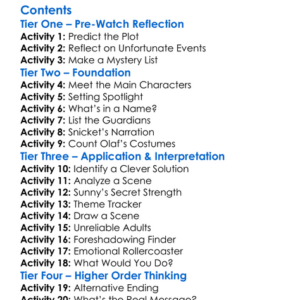 Lemony Snickets A Series Of Unfortunate Events 2004 Worksheet Activity Booklet