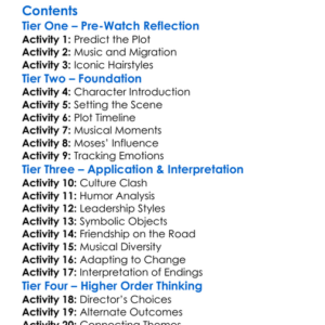 Leningrad Cowboys Meet Moses 1994 Worksheet Activity Booklet