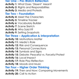 Lessons In Dissent 2014 Worksheet Activity Booklet
