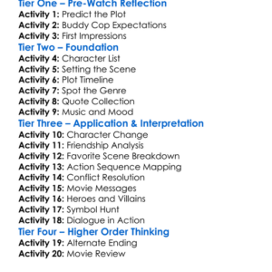 Lethal Weapon 1987 Worksheet Activity Booklet