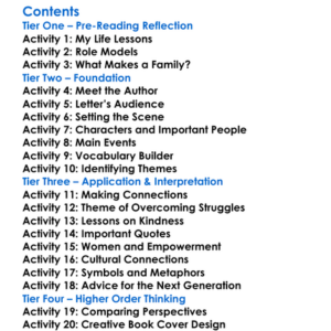 Letter To My Daughter Maya Angelou Worksheet Activity Booklet