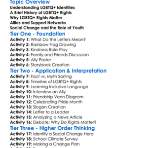 Lgbtq Rights And Social Change Worksheet Activity Booklet