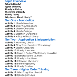Liberty Worksheet Activity Booklet