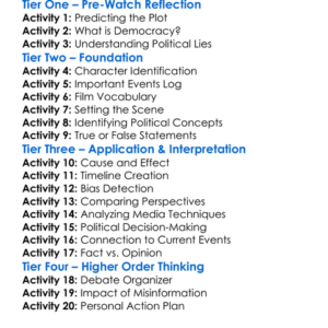 Lies Politics And Democracy 2022 Worksheet Activity Booklet