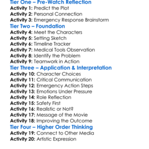 Life Flight The Movie 1987 Worksheet Activity Booklet