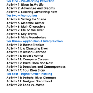 Life On The Mississippi Mark Twain Worksheet Activity Booklet