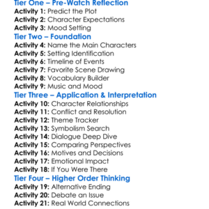 Like Blood 2019 Worksheet Activity Booklet