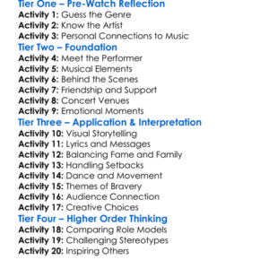 Lindsey Stirling Brave Enough 2017 Worksheet Activity Booklet