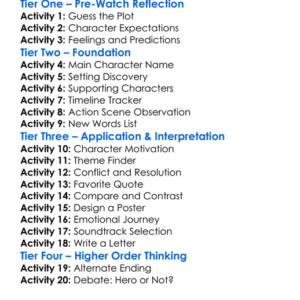 Lionheart 1990 Worksheet Activity Booklet