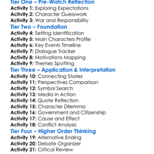 Lions For Lambs 2007 Worksheet Activity Booklet