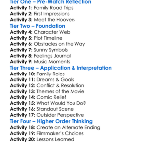Little Miss Sunshine Worksheet Activity Booklet