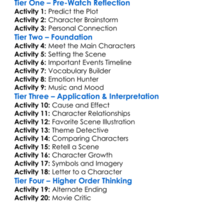 Little Orphant Annie 2016 Worksheet Activity Booklet