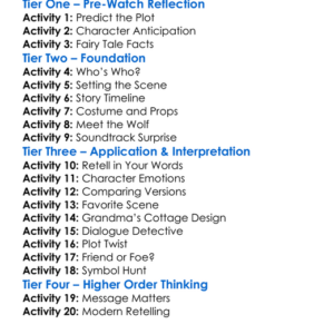 Little Red Riding Hood 2015 Worksheet Activity Booklet