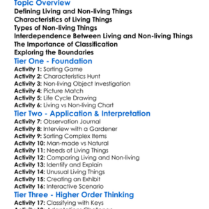 Living And Non-Living Things Worksheet Activity Booklet