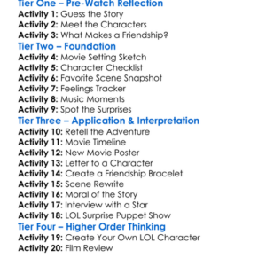 Lol Surprise The Movie 2021 Worksheet Activity Booklet