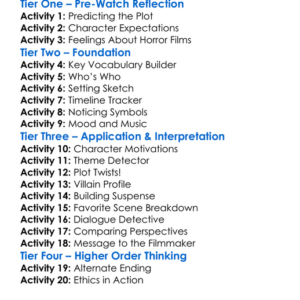 Longlegs 2024 Worksheet Activity Booklet