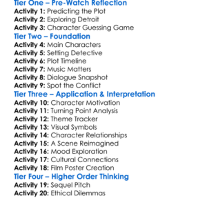 Lost In Detroit 2 2014 Worksheet Activity Booklet